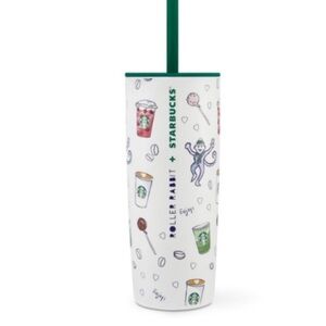 Starbucks Roller Rabbit White and Green Tumbler